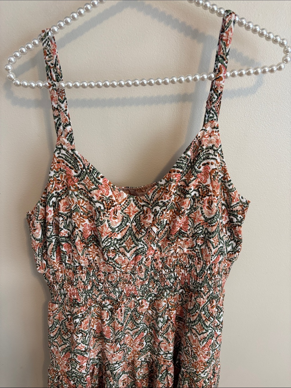 NEW Skies are blue size large Floral Print Spaghetti Strap Sundress - Picture 2 of 7